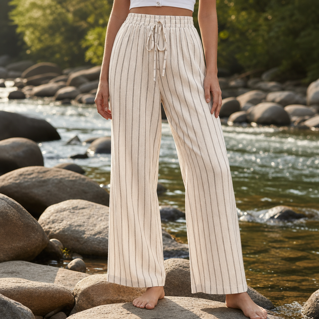Kyrenia Striped Wide Leg Pants
