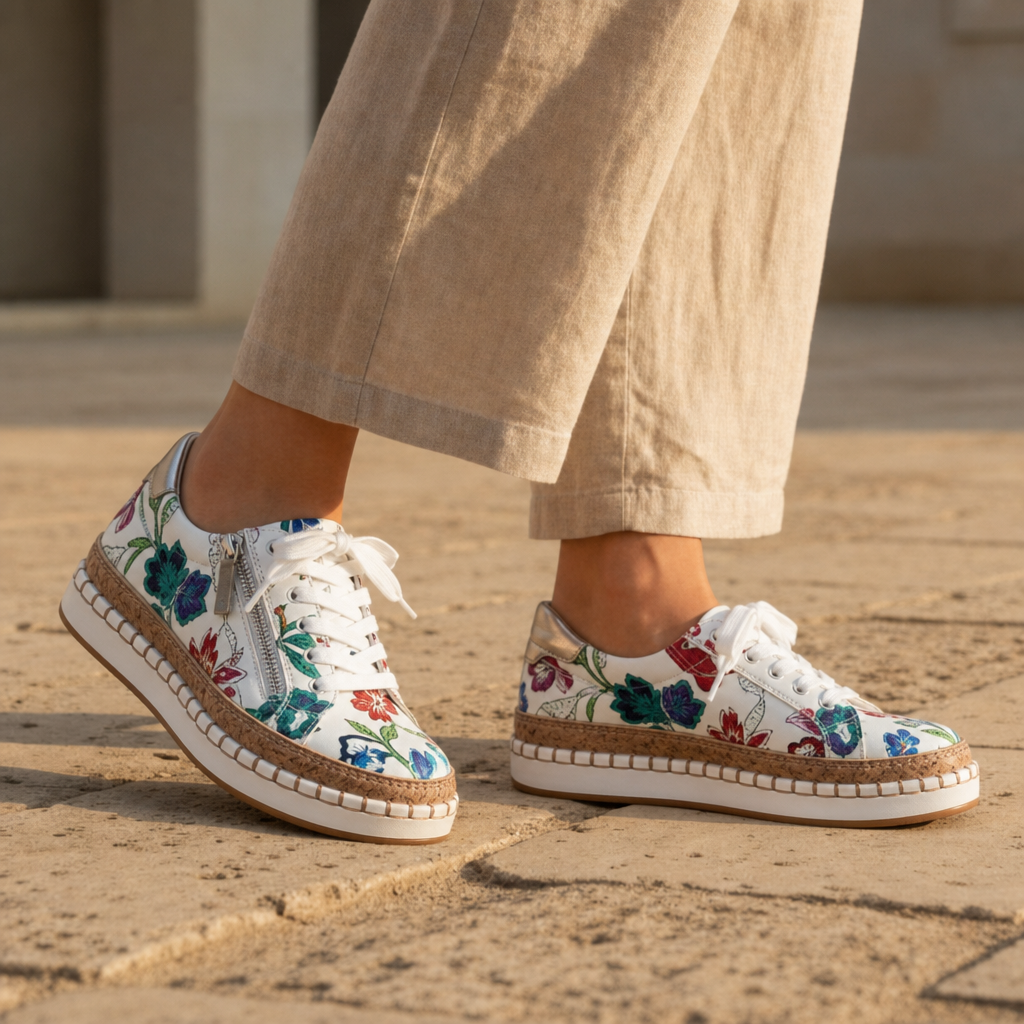 Astypalaia Floral Platform Sneakers