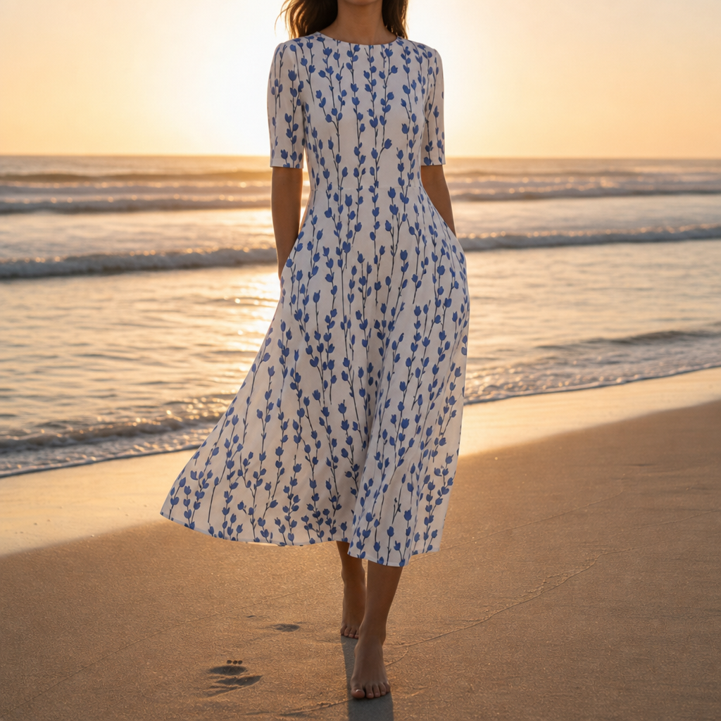 Ansouis Floral Print Midi Dress