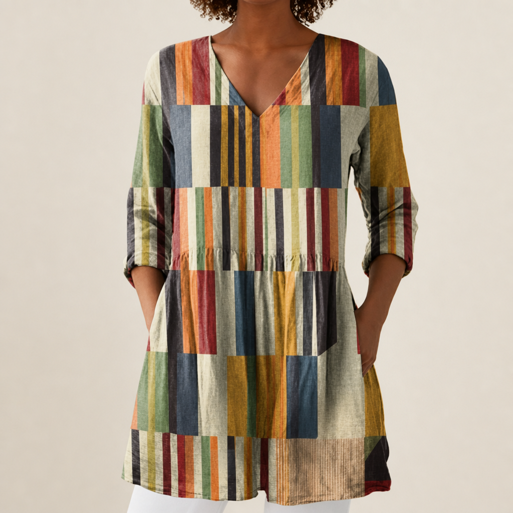 Calvi Striped Tunic Blouse