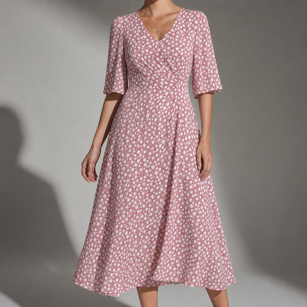 Lagos Polka Dot Midi Dress