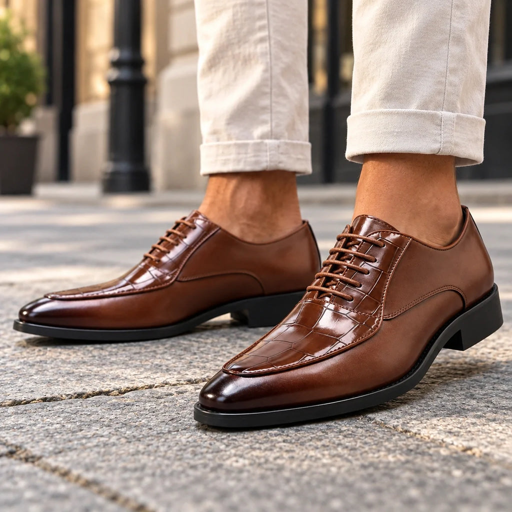 Octavian Croc Embossed Dress Shoes