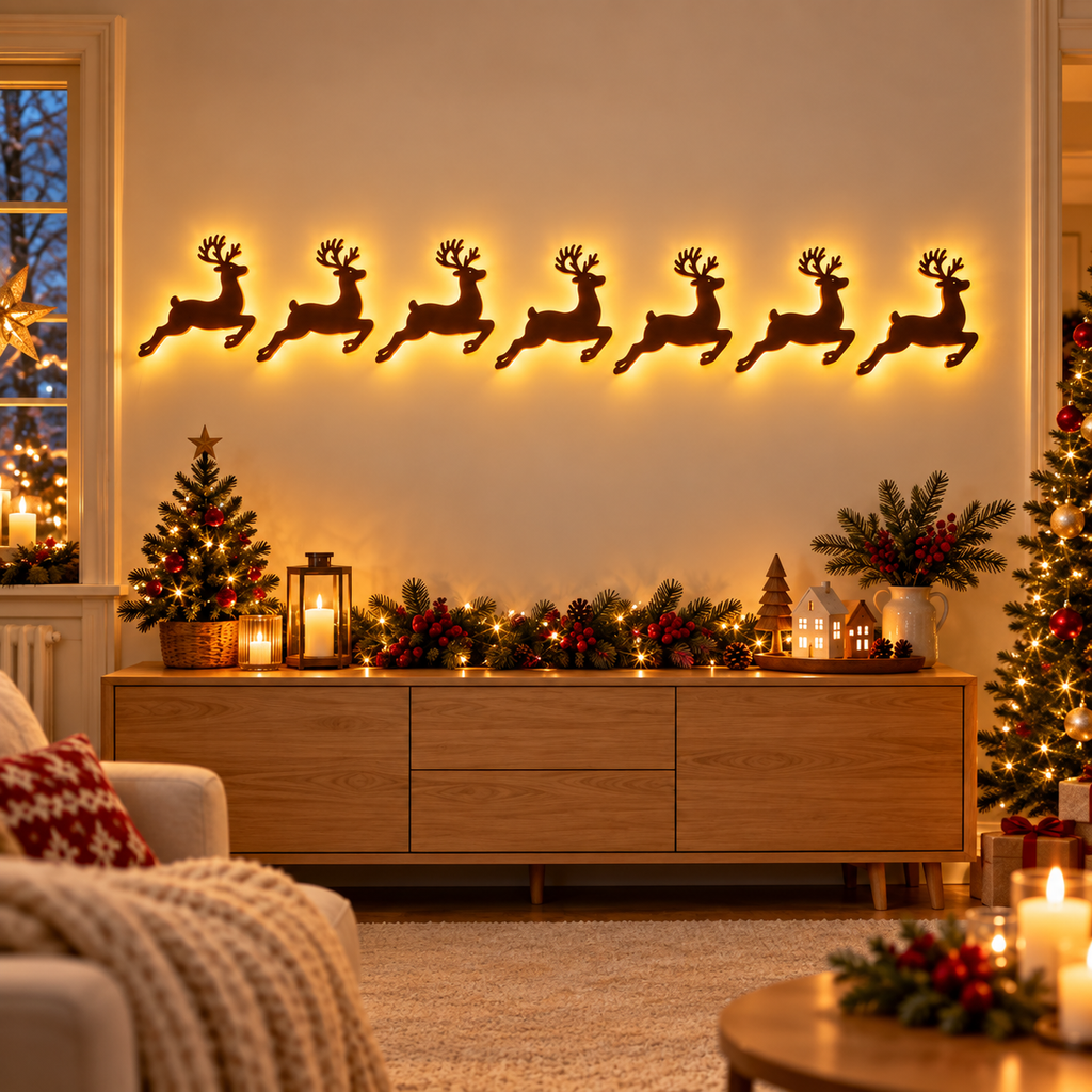 Glowpine – Self-Adhesive 3D LED Christmas Wall Decorations