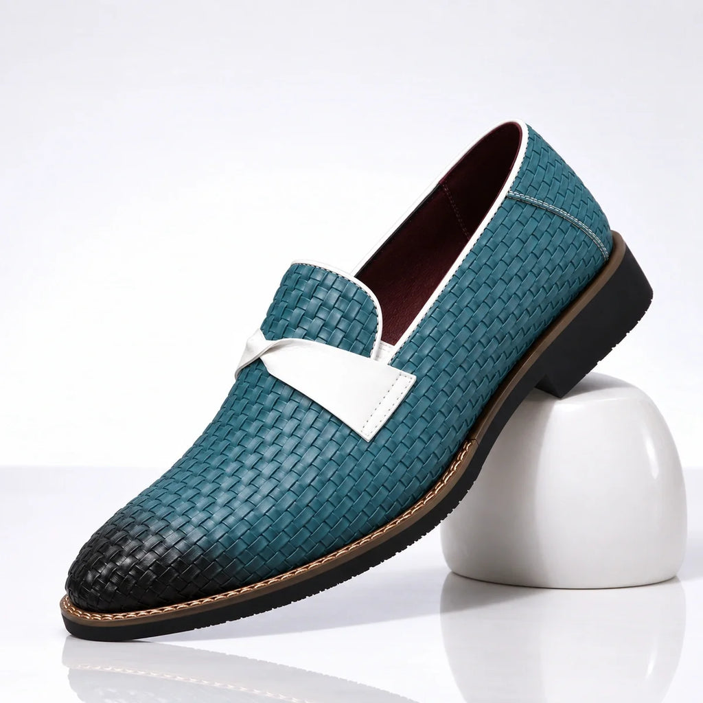 Linwood Woven Leather Loafers