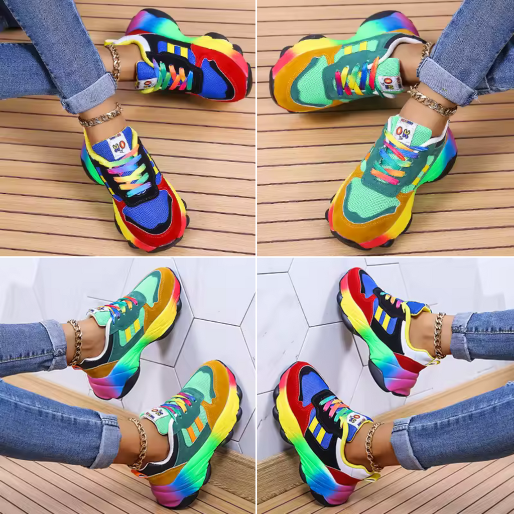 Women's Orthopedic Sneakers with Shock-Absorbing Cushioning and Breathable Materials