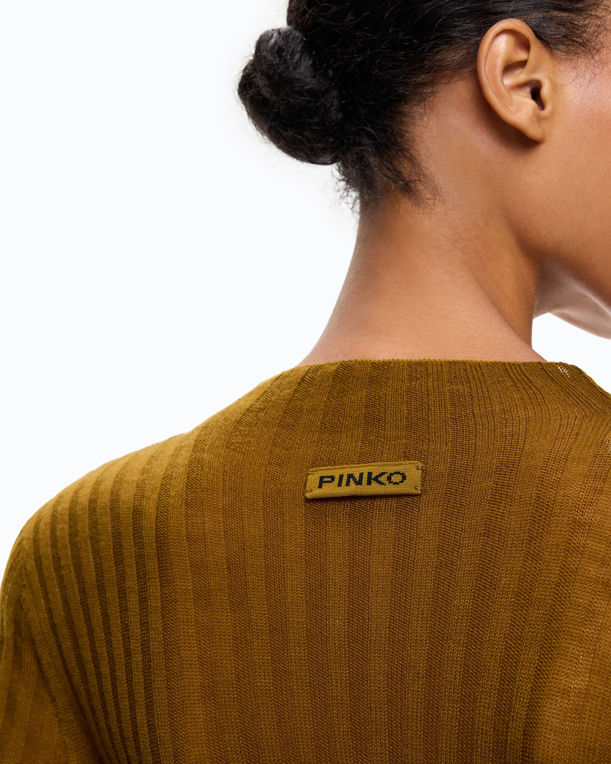 Women's Ribbed Crew Neck Sweater, Fitted, Long Sleeves