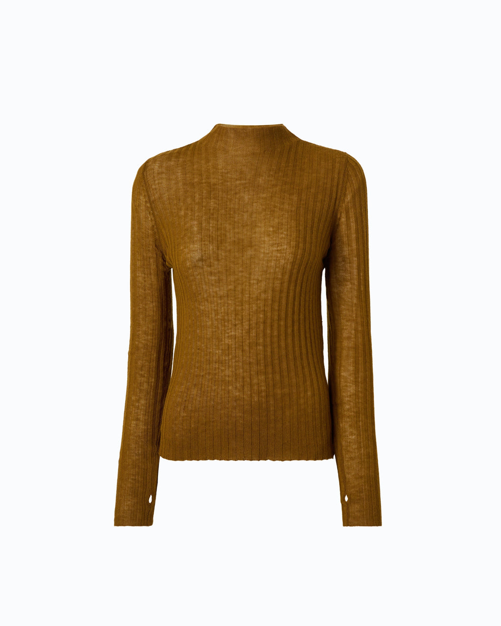 Women's Ribbed Crew Neck Sweater, Fitted, Long Sleeves