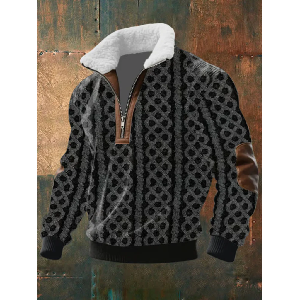 HIGH COLLAR FLEECE SWEATER