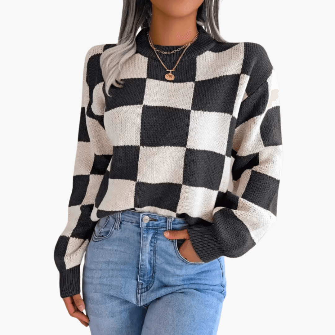 Women’s Oversized Knit Jumper with Long Sleeves and Pullover Style