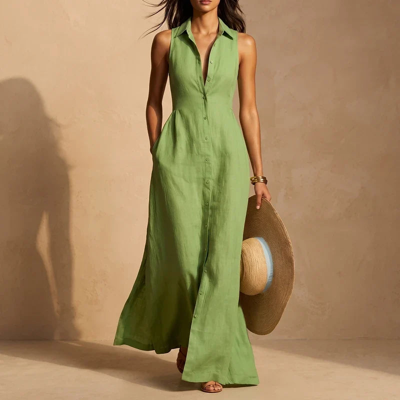 Mathilde Sleeveless Shirt Dress