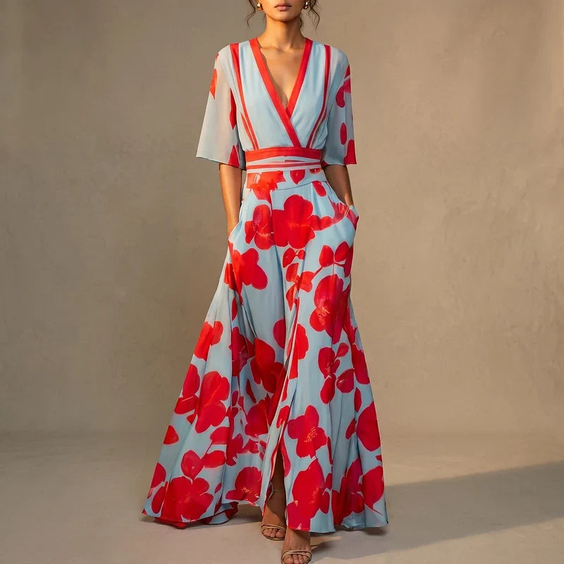 Georgina Floral Wrap Maxi Dress
