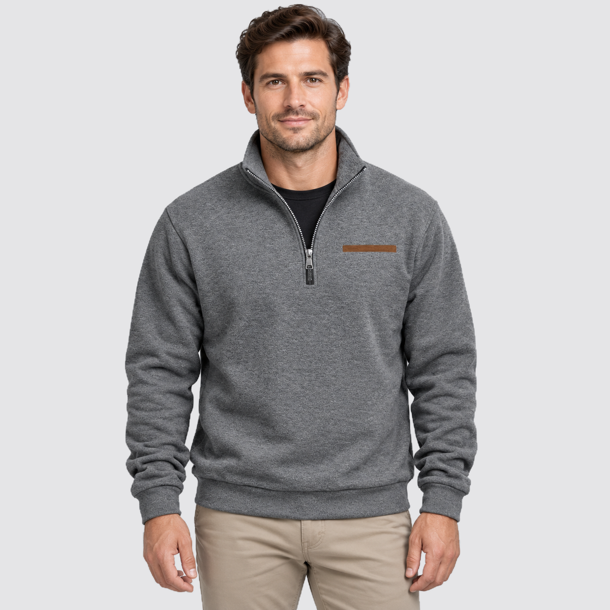 Montarello Men’s Fleece Quarter Zip Sweatshirt Outdoor