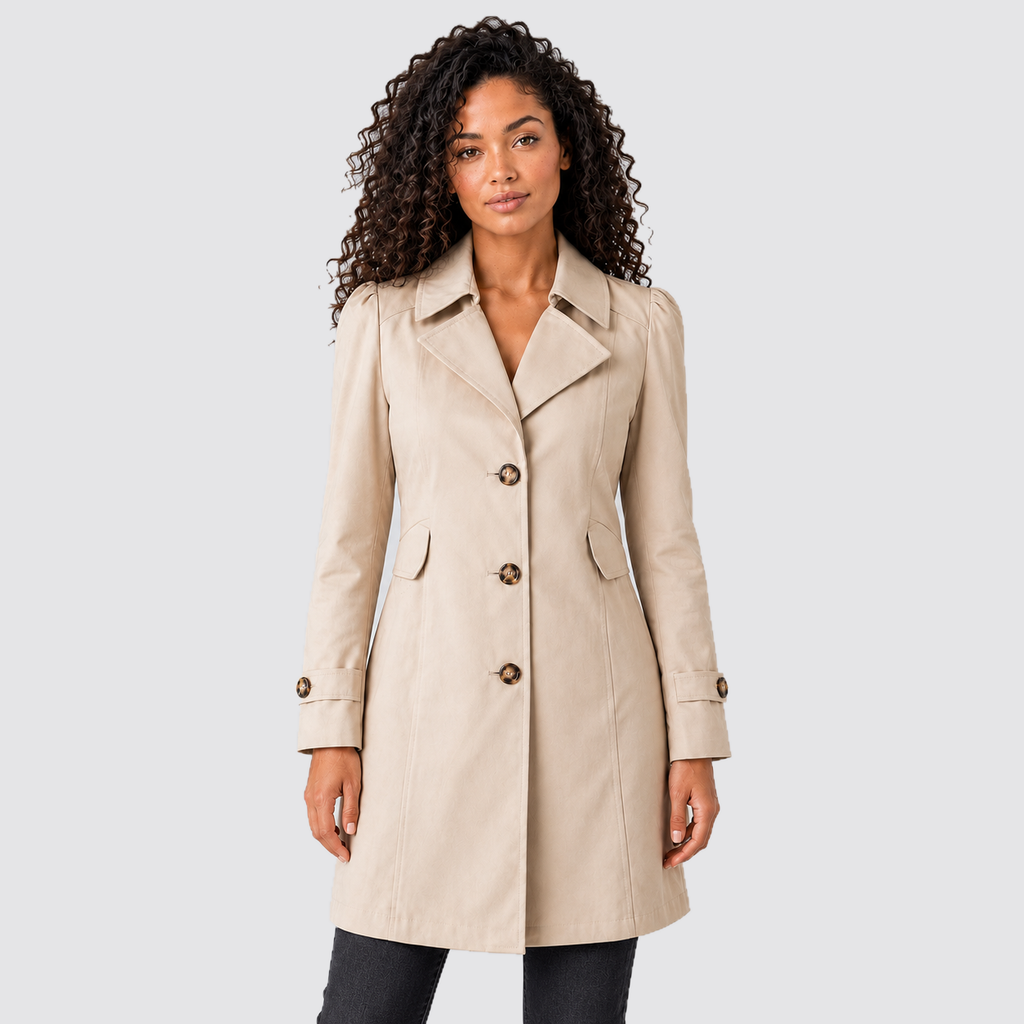 Montarello Women’s Trench Coat Single Breasted Tailored