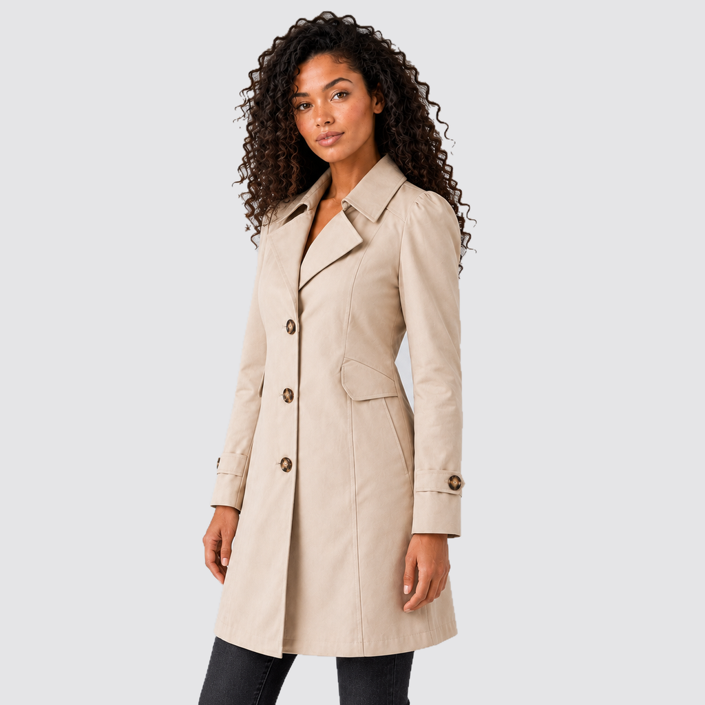 Montarello Women’s Trench Coat Single Breasted Tailored