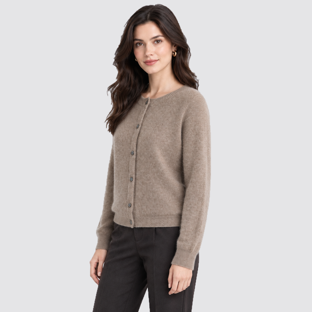 Montarello Women’s Cardigan Round Neck Button Front Knit