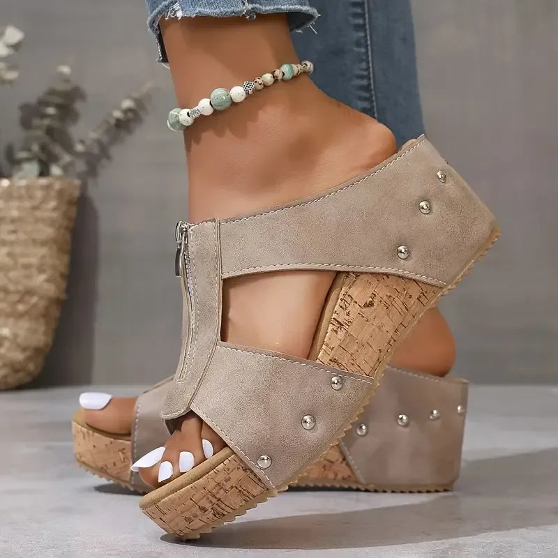 Women's Orthopedic Wedge Sandals with Arch Support and Adjustable Straps
