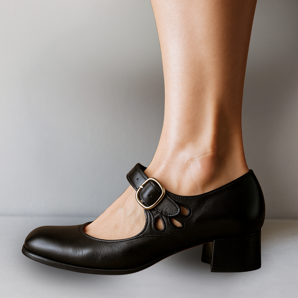 Women's Orthopedic Vegan Leather Sandals with Adjustable Buckle and Supportive Sole