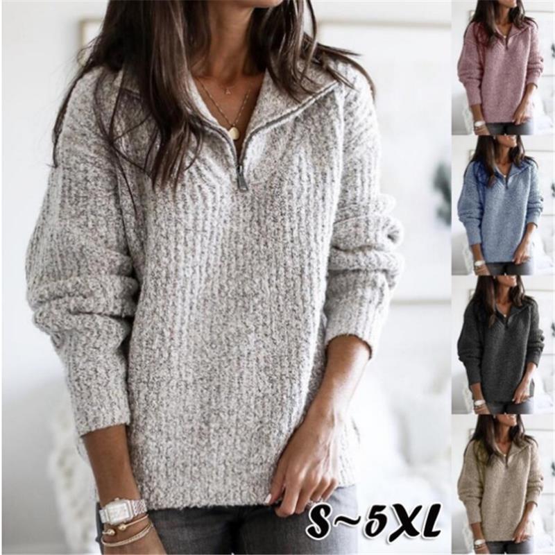 Women's Half-Zip Textured Pullover with Relaxed Fit