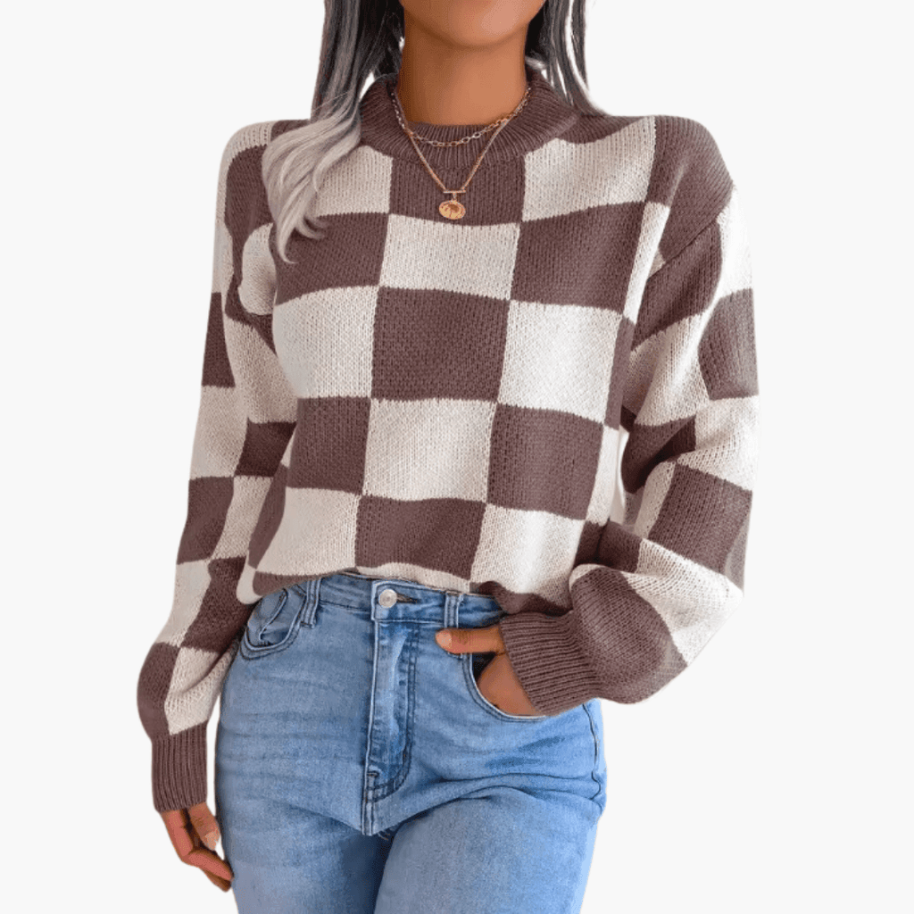 Women’s Oversized Knit Jumper with Long Sleeves and Pullover Style