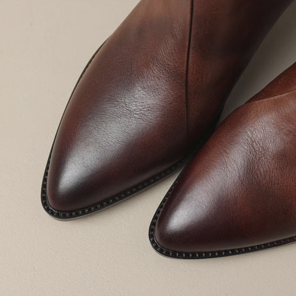 Carmelle – Low Heel Luxury Ankle Boots