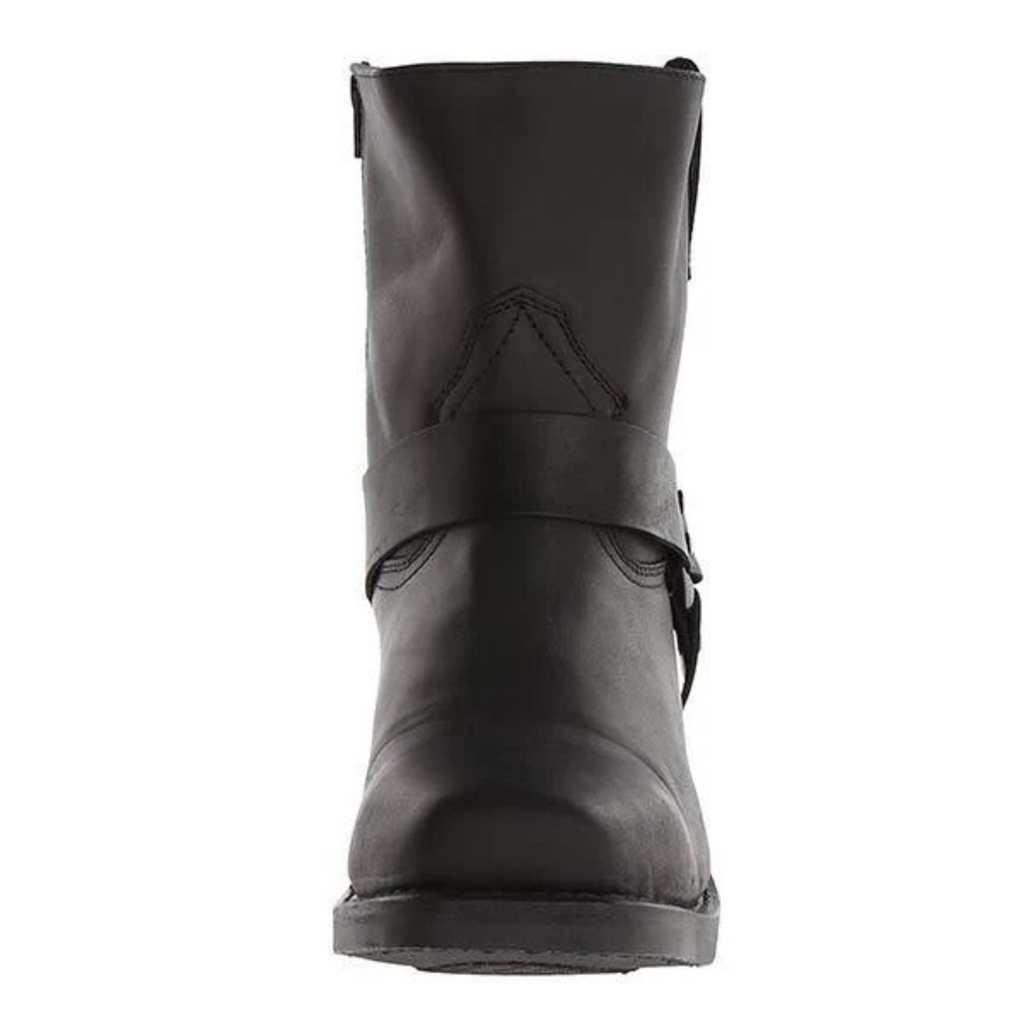 Men's Cowboy Ankle Boots, Decorative Strap, Low Heel