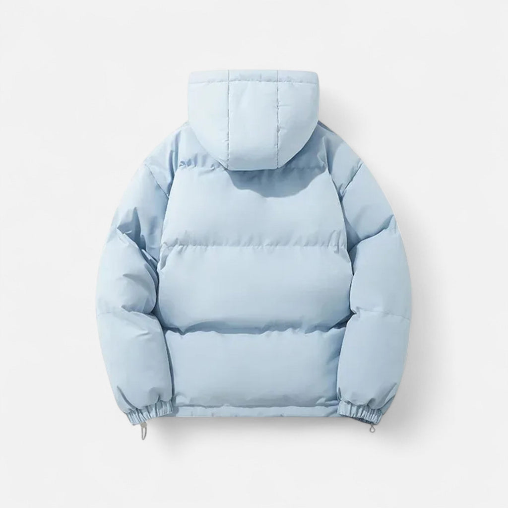 Unisex Hooded Quilted Puffer Jacket, Long Sleeves