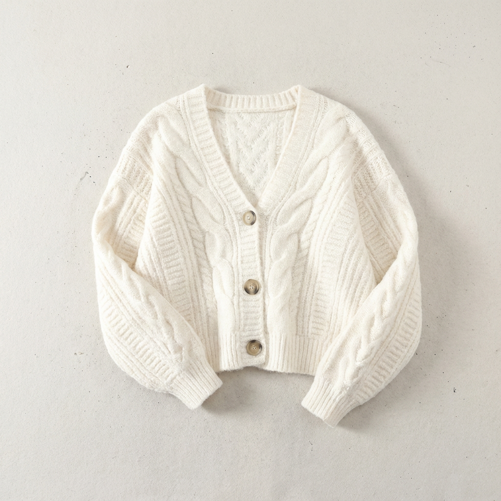 The Florence Merino Wool Knit Cardigan