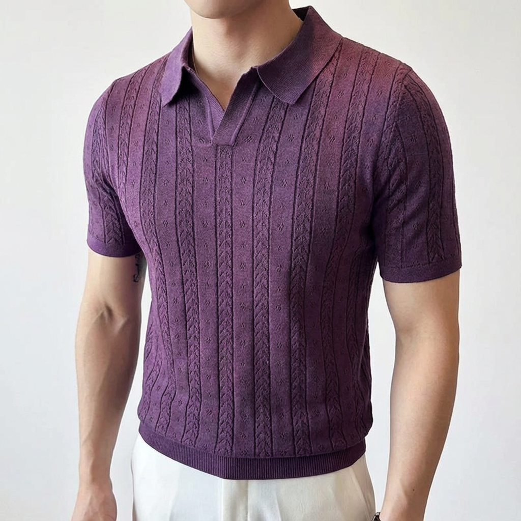 The Portofino Jacquard Knit Polo