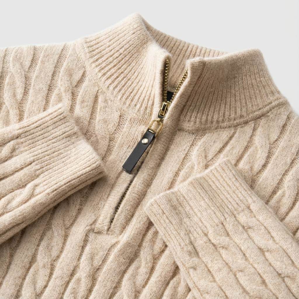 L'Artisan Wool Quarter Zip