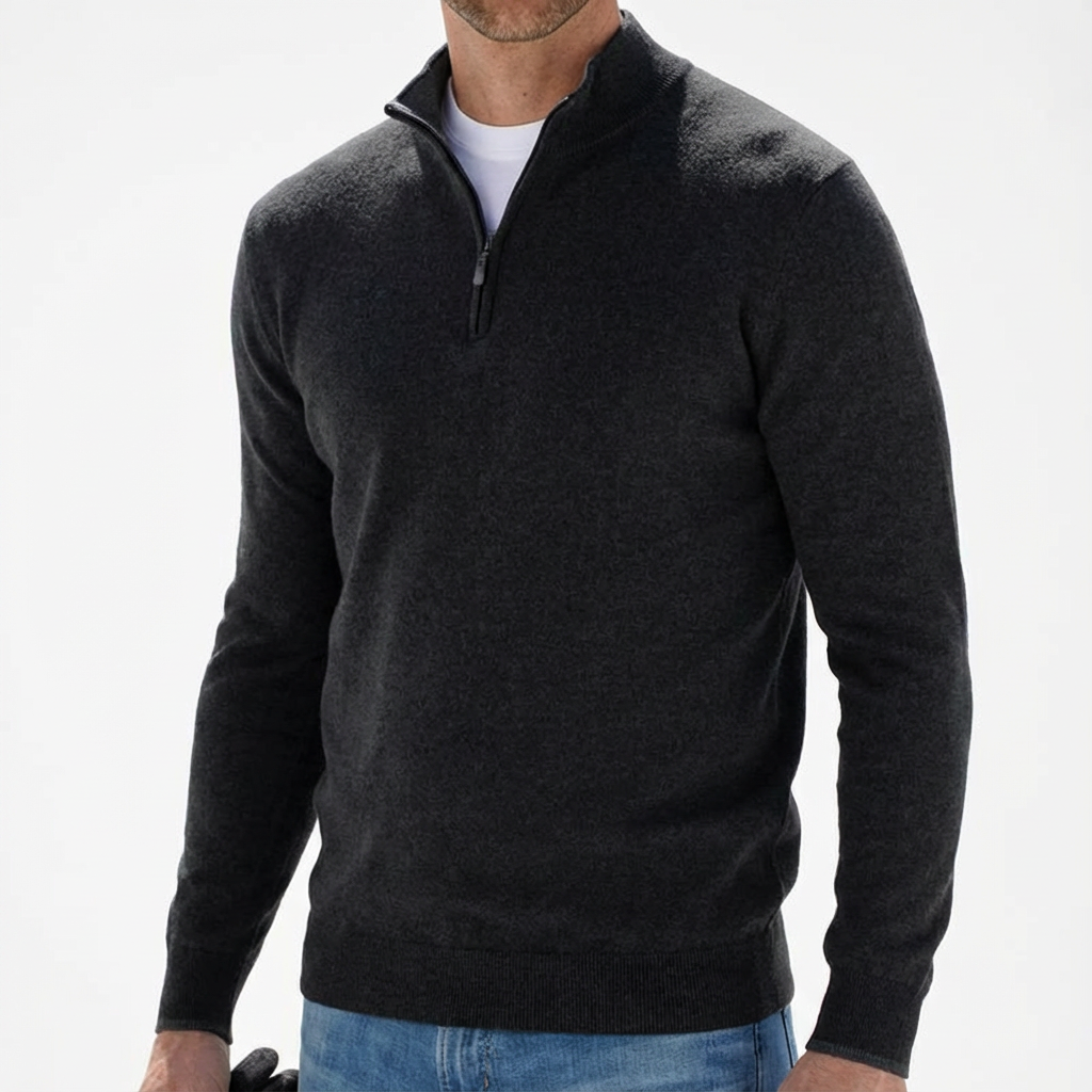 The Capri Cashmere Quarter Zip