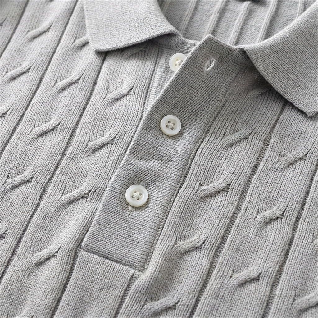 The Serafina Jacquard Knit Polo