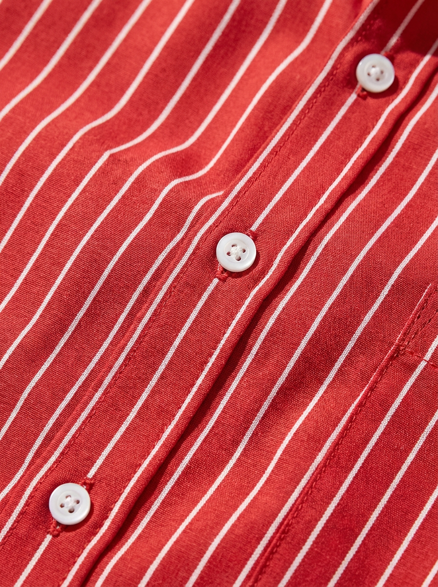 The Serafina Cotton Striped Knit Shirt