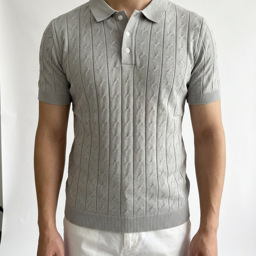 The Serafina Jacquard Knit Polo