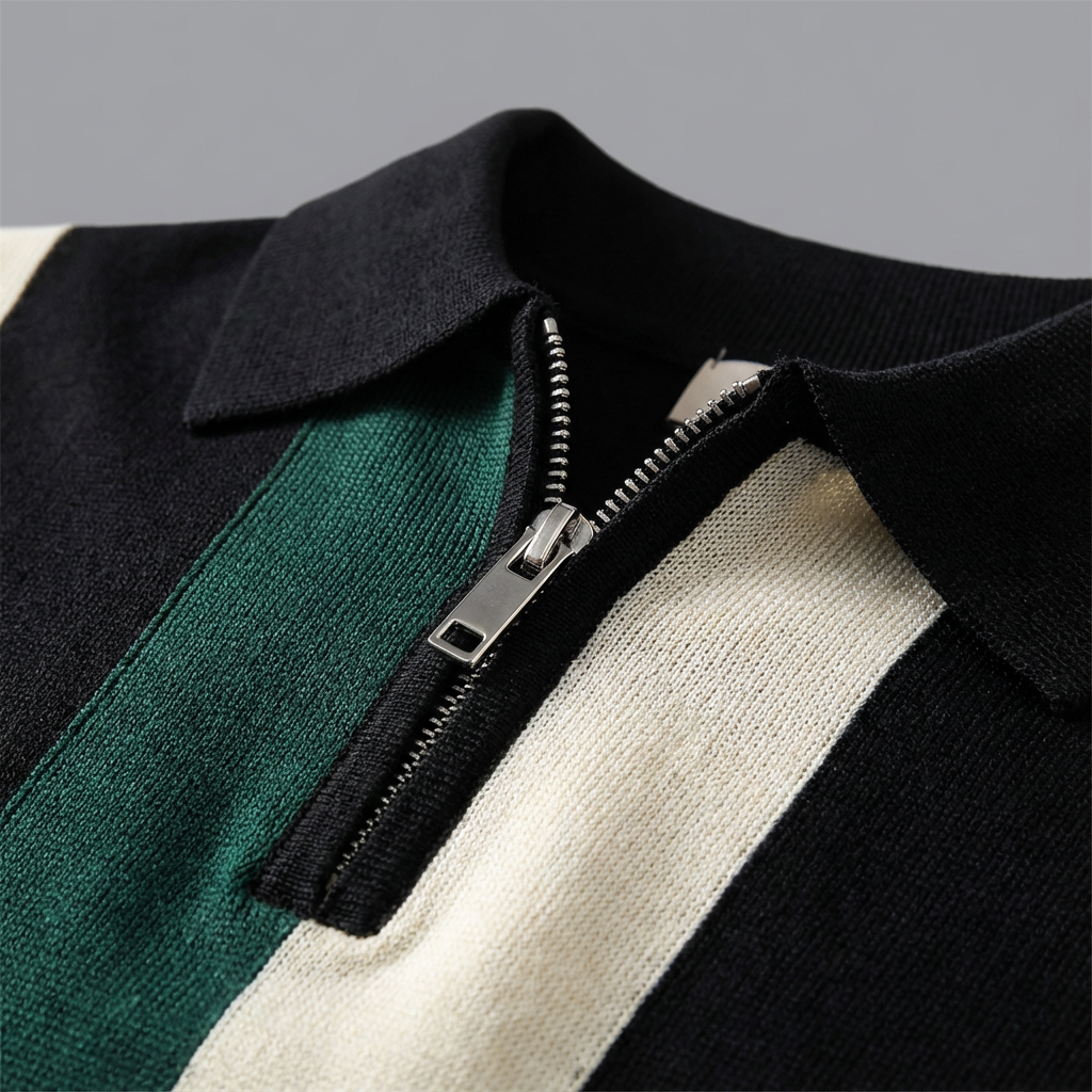 Ice Silk Valence Zip Polo