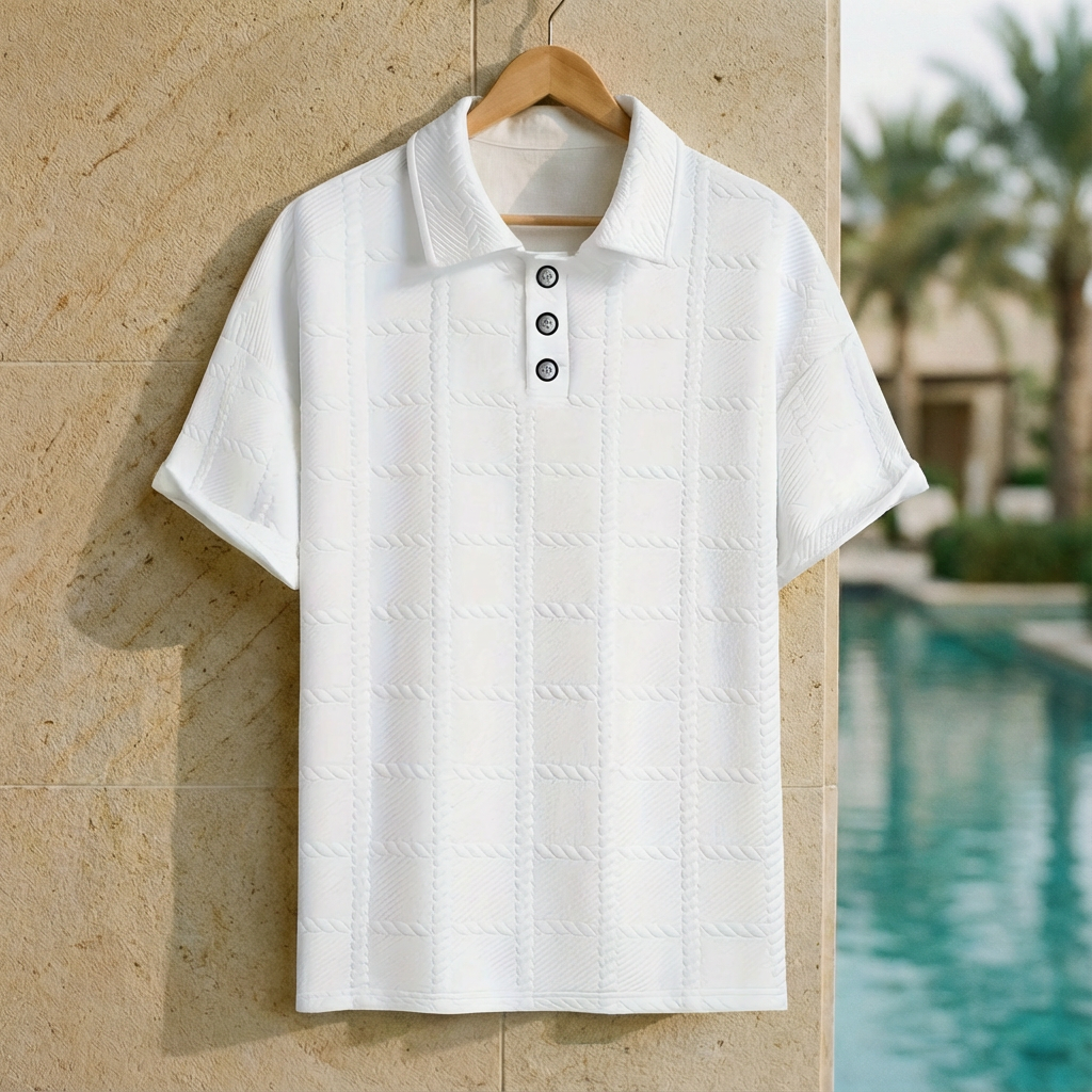 Portofino Check Pattern Polo