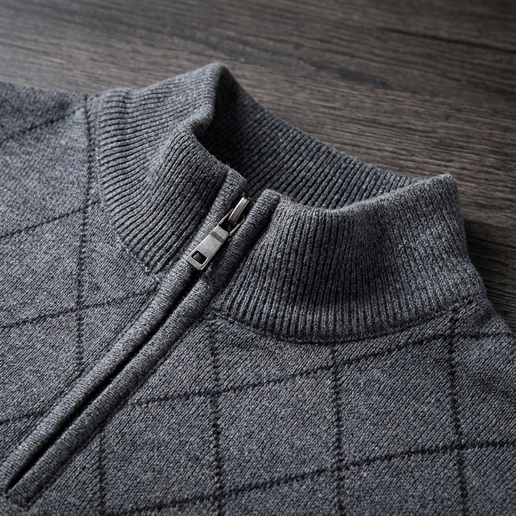 Merino Wool Knit Quarter Zip