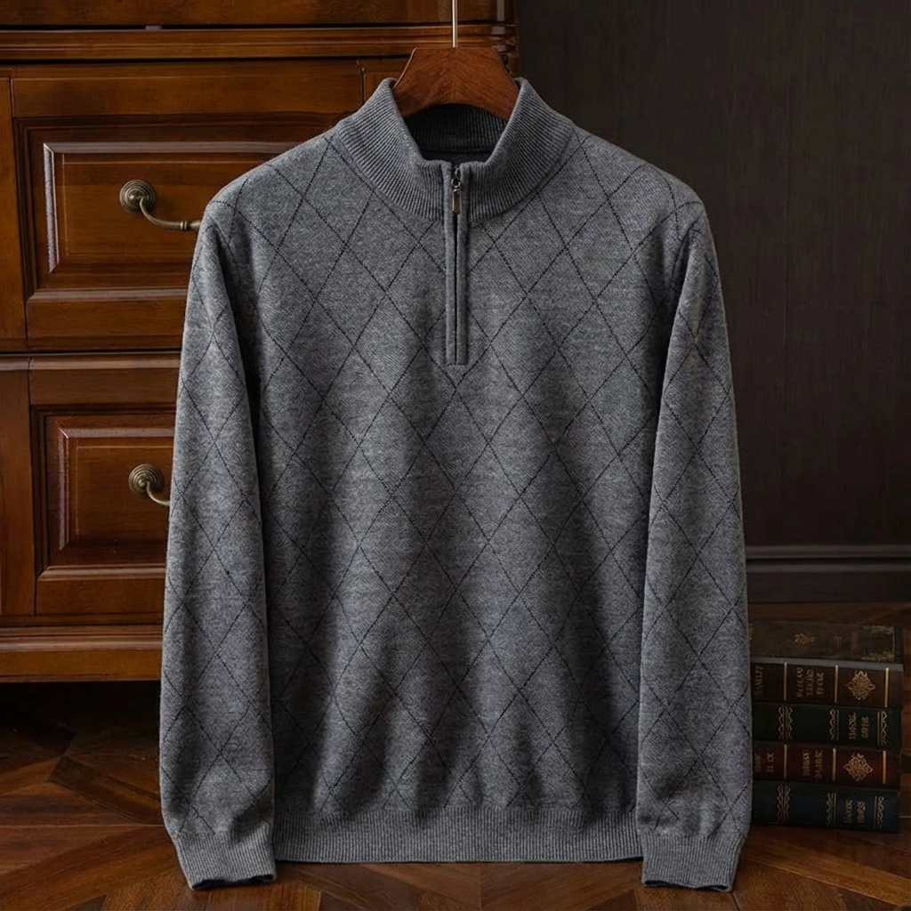 Merino Wool Knit Quarter Zip