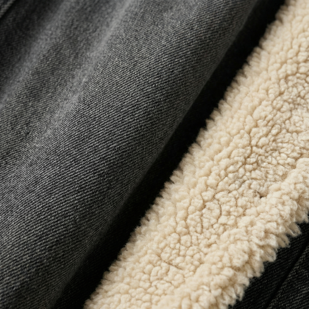 Elara Shearling Denim Coat
