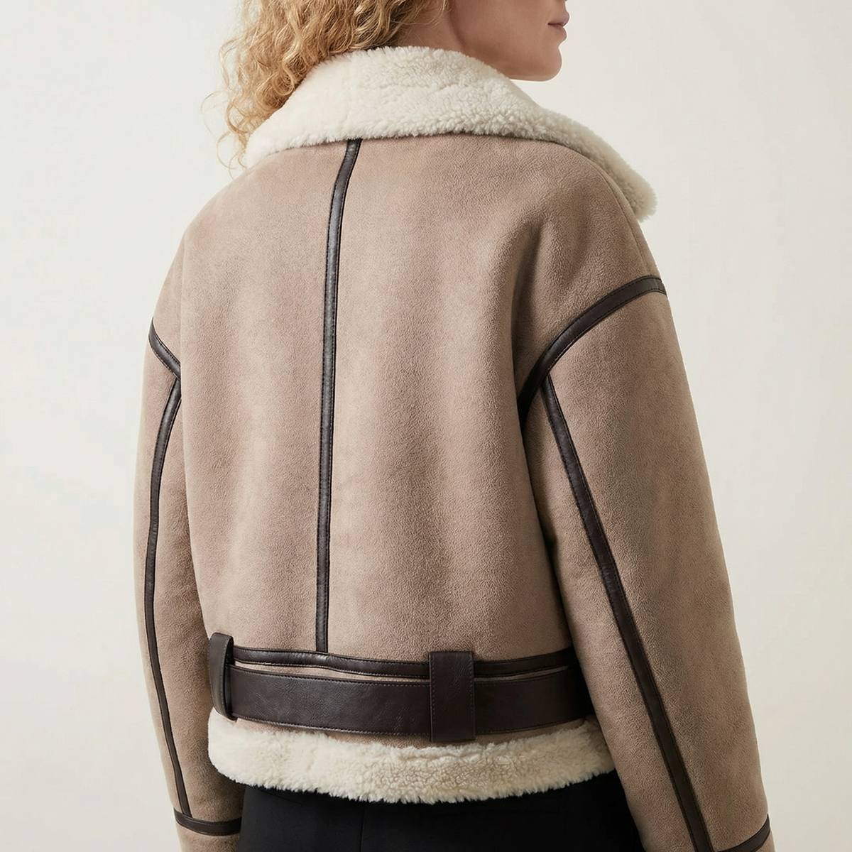Marina Faux Leather Fur Jacket