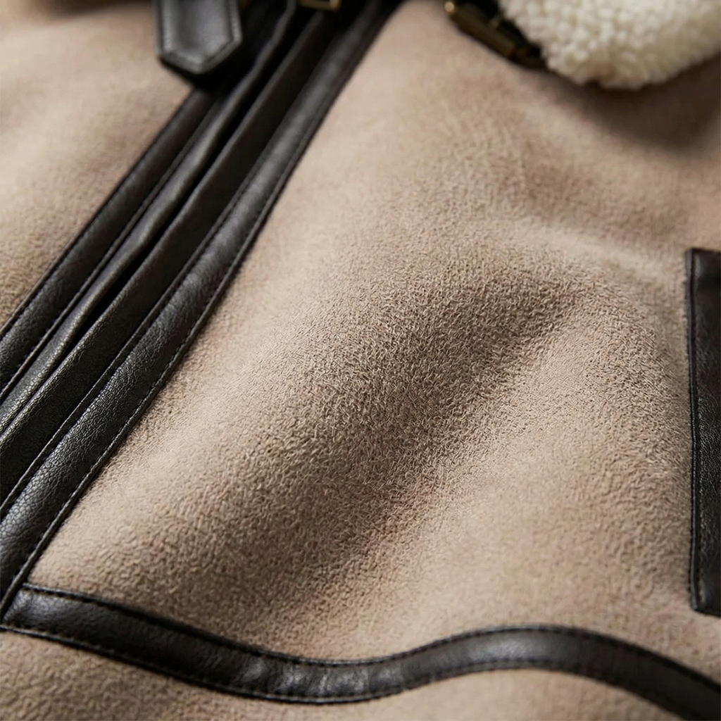 Marina Faux Leather Fur Jacket