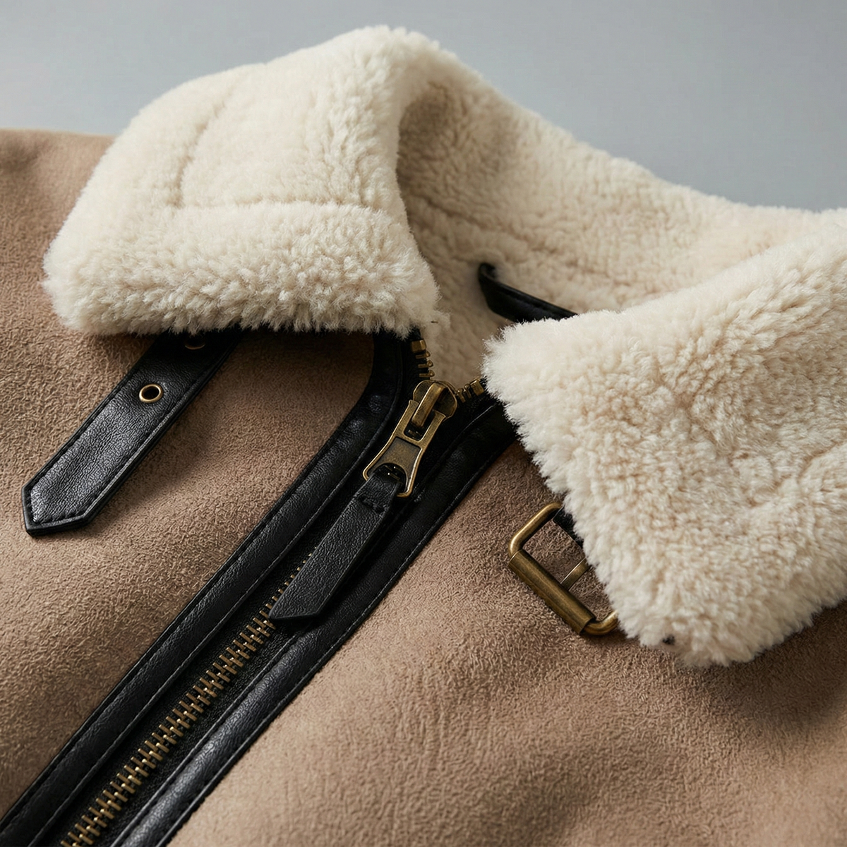 Marina Faux Leather Fur Jacket