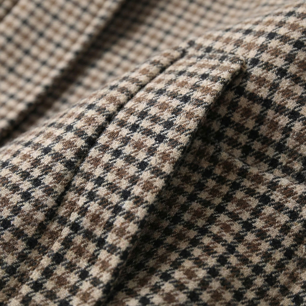 Penelope Check Turtleneck Coat