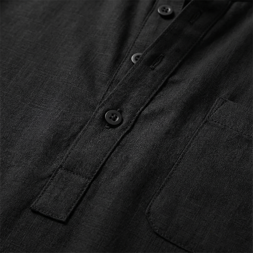 Portofino Cotton Linen Henley Shirt