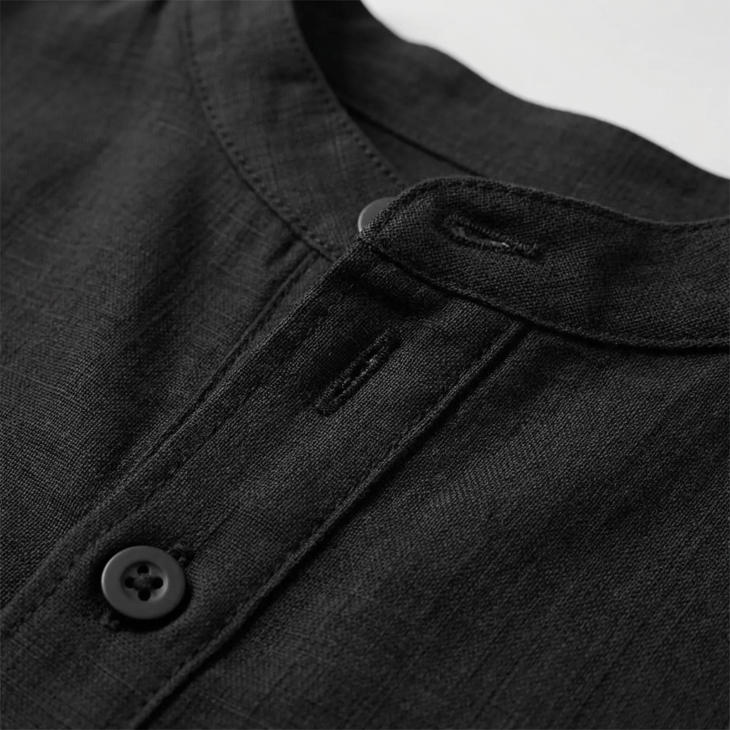 Portofino Cotton Linen Henley Shirt