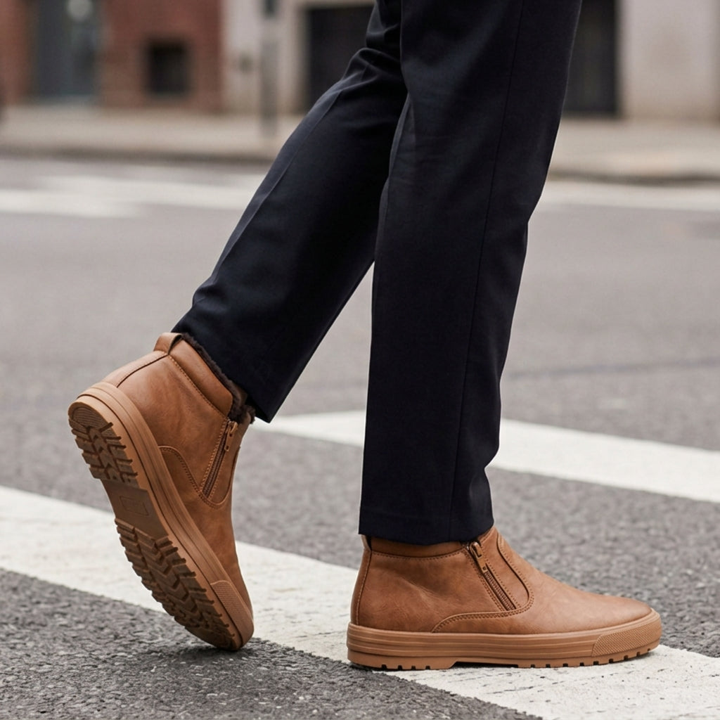 Hiro Leather High Top Boots