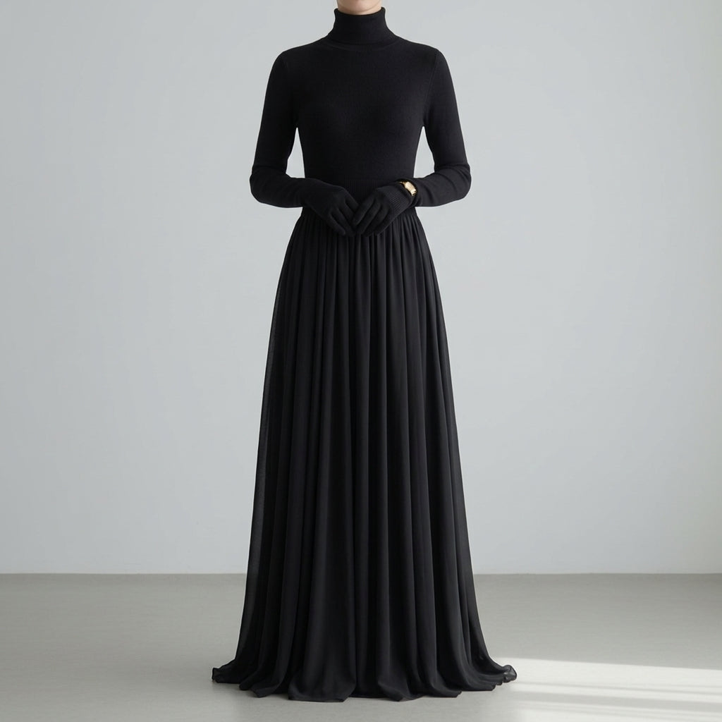 Parisian Turtleneck Dress