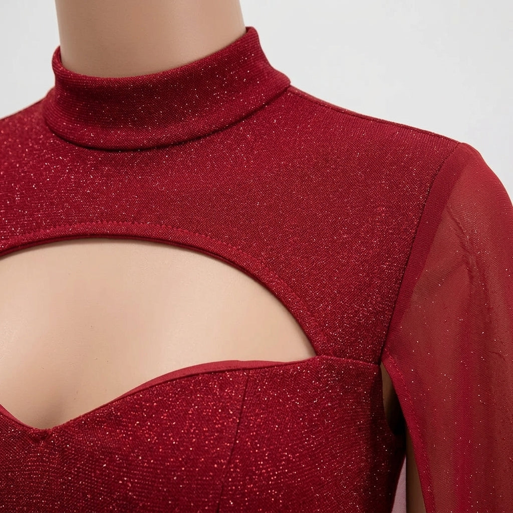 Milan A-line Glitter Evening Dress