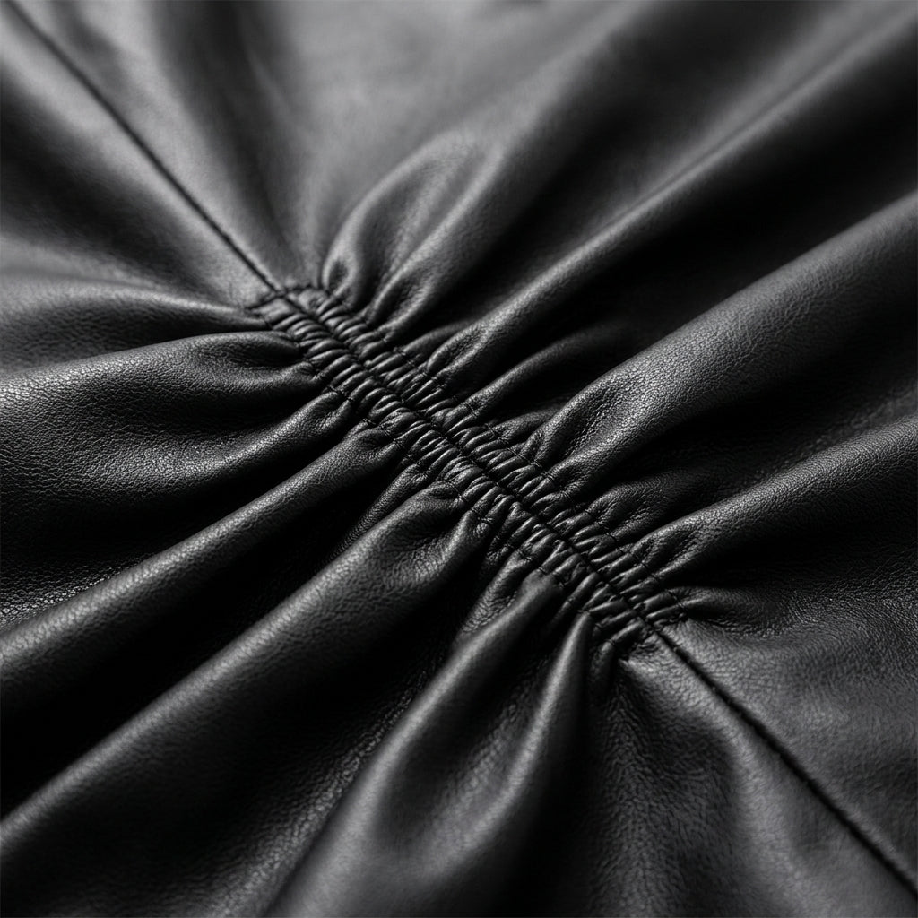 Venice Backless Leather Mini Dress