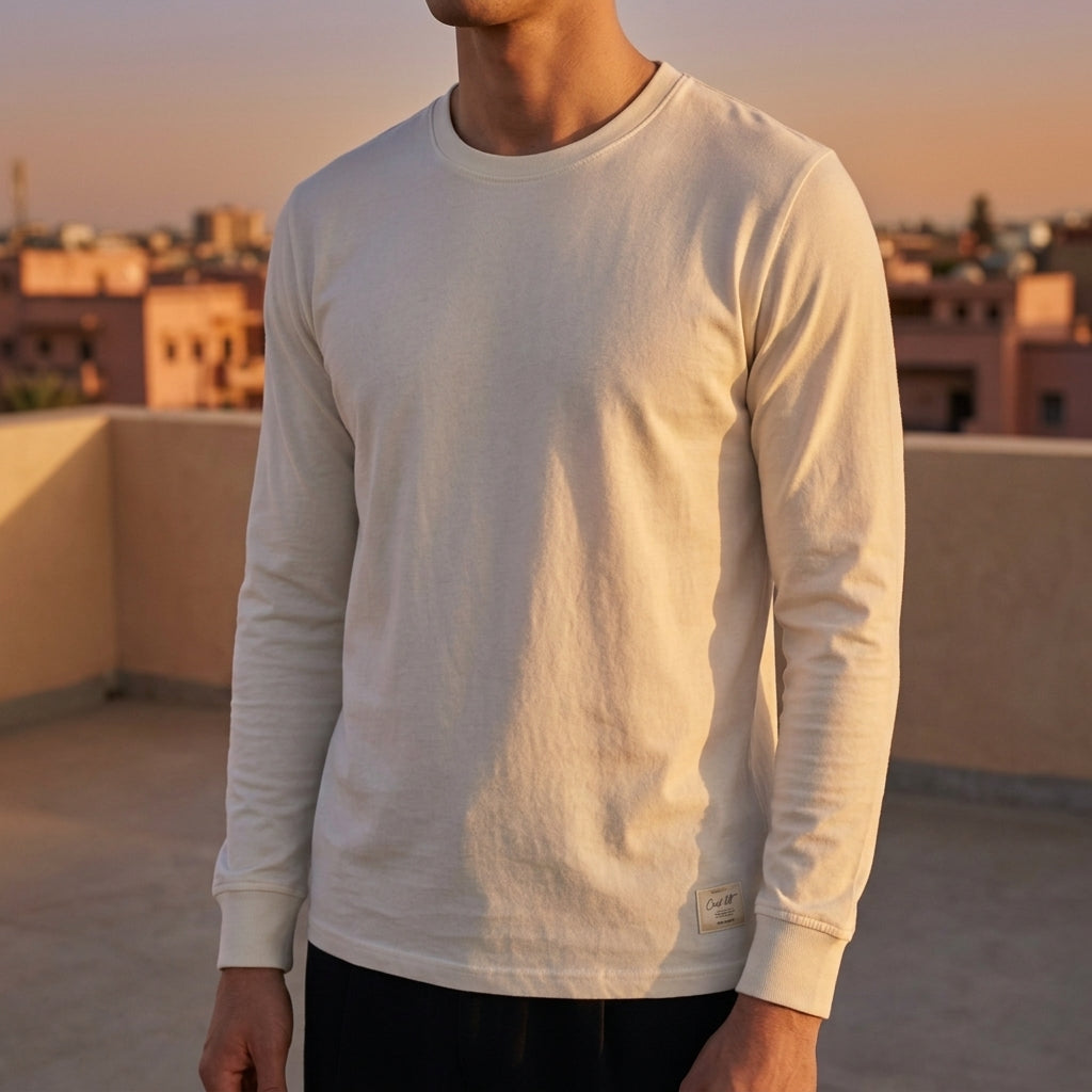 Calista Cotton Long Sleeve Crew Neck
