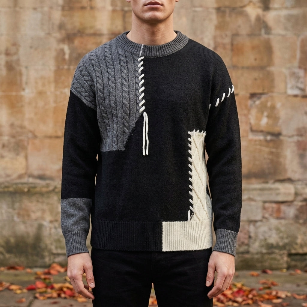 Noirion Patchwork Sweater